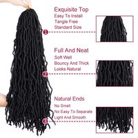 En gros Synthétique Tressage Extensions de Cheveux Dreadlocks Ombre Brun Couleur Doux Droite Faux Locs Crochet Tresses Cheveux