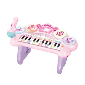 New Products Kids Piano Toy 24-key Keyboard Electronic Organ Musical Instrument With Microphone Toy Educational