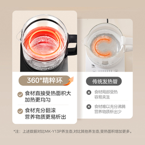 Midea Electric <b>Tea</b> <b>Maker</b> 1.6-2.0L Glass Health Preserving Pot With Automatic Shut Off For Brewing And Cooking - Product Image 1