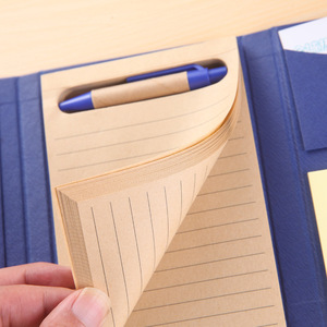 Promotional Gift Custom logo Cheap ECO Friendly Paper <strong>Notepads</strong> <strong>with</strong> Pen <strong>Ruler</strong> Envelope Pocket - Product Image 5