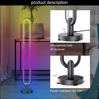 Tuya smart life Télécommande Tuya App Control Rgb Lampadaire Facile À Installer Lampadaire 3000-6000k U Forme Smart Home Lights