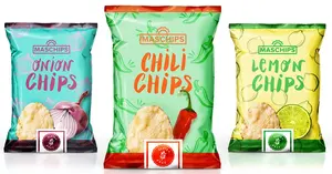 Snack Puff Lebensmittel Krispchen Banane Bananenchips Kartoffelchips automatische Beutelbeutel-Verpackungsmaschine