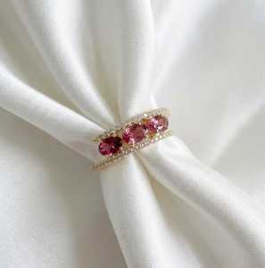 9KT Yellow Gold Radiant Spinel & <b>Diamonds</b> <b>Ring</b> - Product Image 2