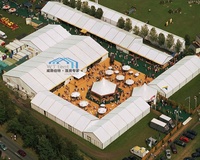 15x18m 15x21m tente de fête climatiseur tante événements glamping en bois avec toit de salle de bain tente d'affaires de location pour voitures maison tente