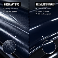 Film de protection de carrosserie TPU couleur bleu cristal gemme PPF auto-réparant anti-rayures sans résidu pour covering automobile