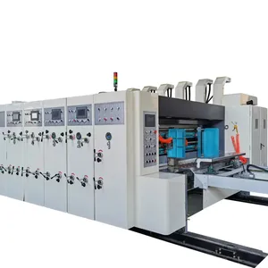 Máquina automática de corte e vinco para impressão flexográfica de papelão ondulado multicolorido