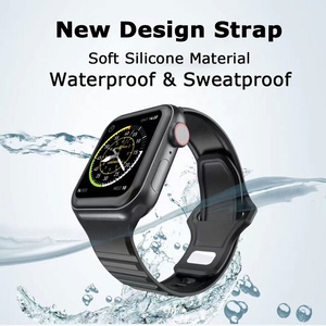 44MM 45MM colorido grabado personalizado goma silicona suave reloj inteligente correa de silicona correa de reloj para <span class=keywords><strong>Apple</strong></span> <span class=keywords><strong>Watch</strong></span> Series 9 8 7 6 - Product Image 4
