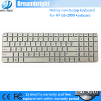 Keyboard Laptop putih tata letak US baru kualitas tinggi untuk HP G6-2000 tipe antarmuka at