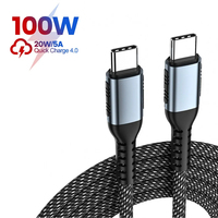 1M 2M PD 100W 20V 5A USB C vers USB Type C Câble de charge rapide pour Macbook pour Samsung pour Xiaomi Cuivre pur pour IOS