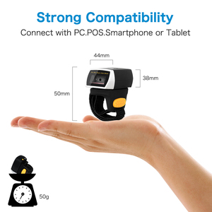 NETUM Máy Quét Ngón Tay Răng Xanh 2D Mini Máy Quét Mã Vạch Không Dây Cho Nhà Kho, Siêu Thị, Dược Phẩm, Hậu Cần - Product Image 4