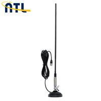 Antenne CB mobile en acier inoxydable ATL pour camions et voitures, 27 MHz, antenne fouet combinée, montage sur châssis, communication verticale