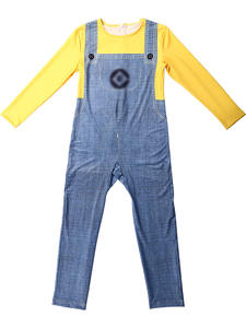 Halloween Famille Nouveauté Noël Film Personnage Cosplay Enfants Adulte Déguisement Mini0ns Combinaison Outfit Mini0ns Costume <span class=keywords><strong>Avec</strong></span> <span class=keywords><strong>Chapeau</strong></span> - Product Image 4