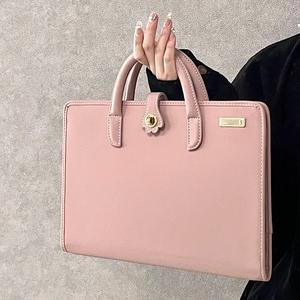 <span class=keywords><strong>Funda</strong></span> Protectora para Portátil de Cuero Sintético Rosa, <span class=keywords><strong>Funda</strong></span> para Portátil de 14 y <span class=keywords><strong>16</strong></span> <span class=keywords><strong>Pulgadas</strong></span> con Asa para Mujer - Product Image 1