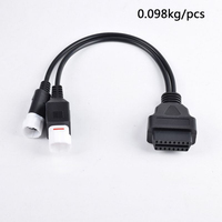 Cable OBD a 3 pines + 4 pines para motocicleta Cable de locomotora 1 a 2 de 3 pines