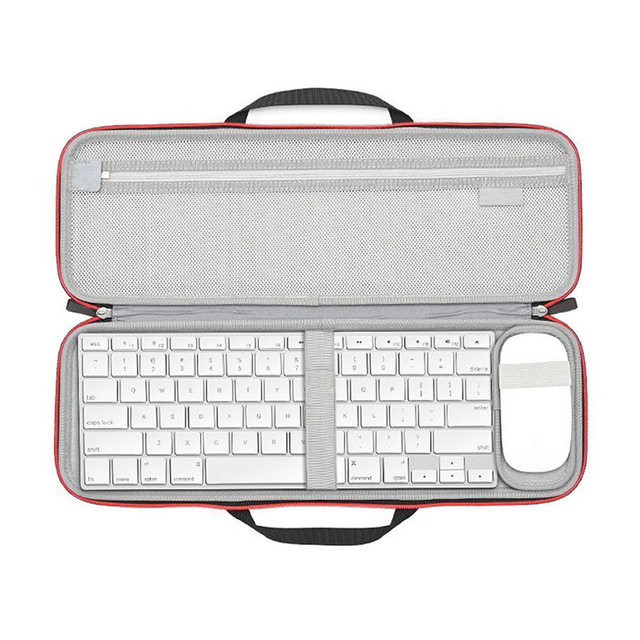 Eway Portable EVA Hard Shell Keyboard Case for Travel Black 3 Zipper Closure Wireless Bluetooth Connectivity Shockproof