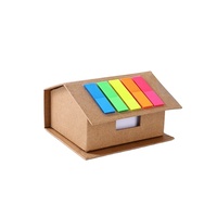 Promosi Kustom Bentuk Rumah Kertas Kraft Dicetak dengan Logo Eco Sticky Note Kotak Memo Pad untuk Sekolah