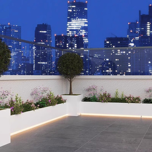 Cortile giardino terrazza recinzione recinzione esterna balcone canali di fiori scatole di fiori - Product Image 6