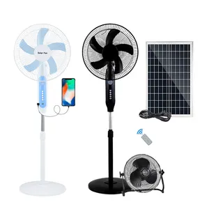 Оптовые продажи настольная лампа на солнечной панель вентилятора-Перезаряжаемый вентилятор с солнечной панелью Настольный вентилятор