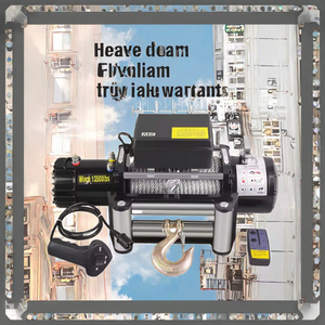 JINYANGHU-<span class=keywords><strong>Cabrestante</strong></span> industrial de 12 voltios, <span class=keywords><strong>4x4</strong></span>, certificado CE, negro, fuente de alimentación con cuerda sintética y alambre de acero - Product Image 2