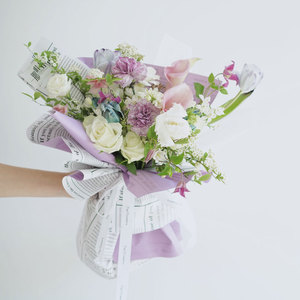Nuova carta da regalo per fiori a doppia faccia Paris <span class=keywords><strong>love</strong></span>, forniture per arte floreale in carta impermeabile - Product Image 6