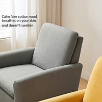 Fauteuil individuel moderne et minimaliste pour salon, chaise rembourrée de style japonais pour petits appartements, chambres et appartements