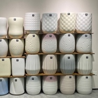 Pots en céramique d'extérieur pour la cour, grands pots à fleurs en céramique pour plantes d'intérieur