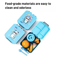 Lonchera Infantil de PP de 1.7L, Libre de BPA, Hermética, con Recipiente Térmico para Alimentos
