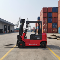 Chariot élévateur électrique JICHUAN AWD avec une longueur de fourche de 3,38 m, pneus pleins, capacité de 1,5 à 3,5 tonnes pour la manutention de marchandises en conteneurs