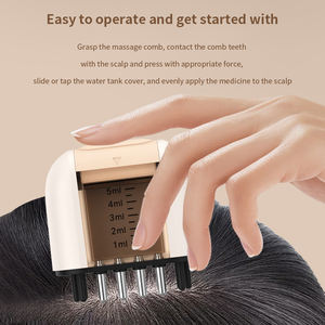 Rechargeable Women <b>Men</b> Anti Hair Loss Red Light <b>Vibration</b> Scalp Massager Electric Hair Oil Applicator for Hair Growth - Product Image 4