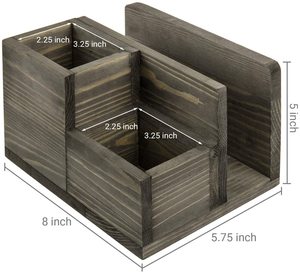 2024 retro màu xám rắn gỗ hộp điều khiển từ xa với Thư/Tạp Chí/máy tính bảng khe cắm. - Product Image 5