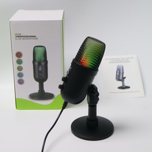 Micrófono de <span class=keywords><strong>PC</strong></span> de Podcast de transmisión USB profesional, micrófono de condensador YouTube cardioide de estudio para grabar, Red de canto en vivo - Product Image 5