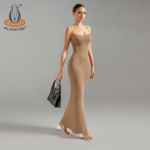 阿尔信女式休闲鱼尾鱼尾连衣裙高品质长罗纹露背无袖紧身连衣裙性感在线批发商 - Product Image 6