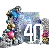 Kit de guirlande de ballons métalliques très demandé, ballons en latex épais et ballons étoiles scintillantes pour décorations de fête d'anniversaire