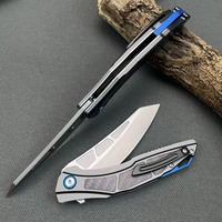 Couteau pliant de haute qualité avec manche en fibre de carbone, EDC, camping en plein air, couteau tactique portable, survie, auto-défense, couteau de poche