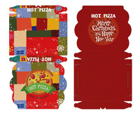 Caja de Pizza Plegable Ecológica Personalizable con Laminado Mate a Todo Color para Comida para Llevar con Impresión de Logotipo