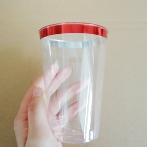 Gobelets de fête en plastique <span class=keywords><strong>colorés</strong></span> jetables, <span class=keywords><strong>verres</strong></span> <span class=keywords><strong>à</strong></span> <span class=keywords><strong>vin</strong></span> jetables incassables réutilisables de 12oz pour fête de mariage - Product Image 5