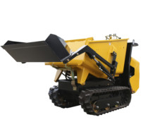 Mini Dumper hydraulique sur chenilles avec chenille en caoutchouc Dumper moteur approuvé EPA