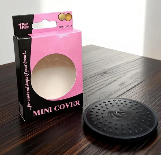 colorful Black Round Fabric Nylon Breast Pad