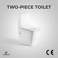 WC en céramique Yingjie deux pièces, à un trou, avec chasse d'eau Eddy Tornado, 635x380x830mm, siphon en P 180mm, pour salle de bain d'hôpital, fournisseur mondial