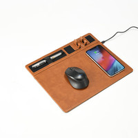 Organisateur de bureau OEM Logo ODM Tapis de chargeur Tapis de souris Tapis de souris à chargement sans fil