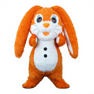 Costume de mascotte gonflable de lapin de dessin animé pour adultes avec casque pour <span class=keywords><strong>les</strong></span> fêtes de Noël et d'Halloween, avec design personnalisé - Product Image 2