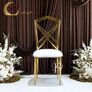 Banquet Hall Stainless Steel Gold Dinner Room Chair Metal Hotel Wedding Chairs Events - Product Image 1