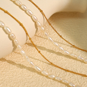 สร้อยคอไข่มุกน้ำจืดสองชั้นสำหรับผู้หญิง สร้อยคอหรูหราสำหรับใส่ทุกวัน - Product Image 3