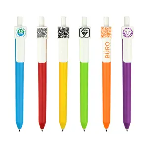 थोक रचनात्मक डिय प्लास्टिक बॉल पेन प्रिंट करने योग्य प्लास्टिक बेडेड पेन स्पॉट