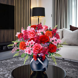 Cadeaux personnalisés Lumière LED et musique 3D Pop up Carte de voeux Bouquet de fleurs et de roses pour anniversaire de mariage Saint Valentin - Product Image 1