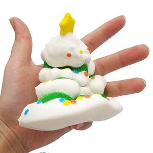 CHENXI Jouet anti-stress en PU promotionnel en forme de sapin de Noël, impression personnalisée, jouet à presser à remontée lente, décoration - Product Image 2