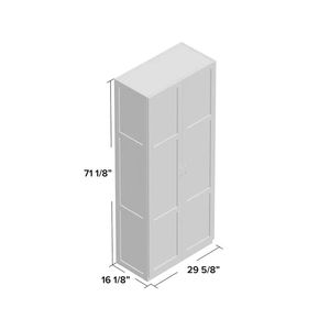 Armoire simple en bois blanc pour enfants, armoire à vêtements en bois massif à double <span class=keywords><strong>porte</strong></span> pour chambre à coucher - Product Image 6