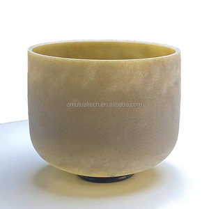 Mangkuk Penyembuhan Suara Desainer dari Batu Alam Tiger-eye, Daya Besar, Warna Elegan, Alkimia, Kristal Berlapis Embun - Product Image 1