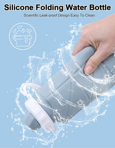 Bouteille en silicone pliable pour enfants, 350 ml, 500 ml, 620 ml, bouteille d'eau pliable, bouteille de sport pliable pour les voyages en plein air - Product Image 2