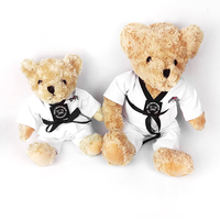 Ours en peluche avec logo personnalisé ceinture d'arts martiaux de Taekwondo pour un événement de karaté ou un cadeau de la salle d'arts martiaux